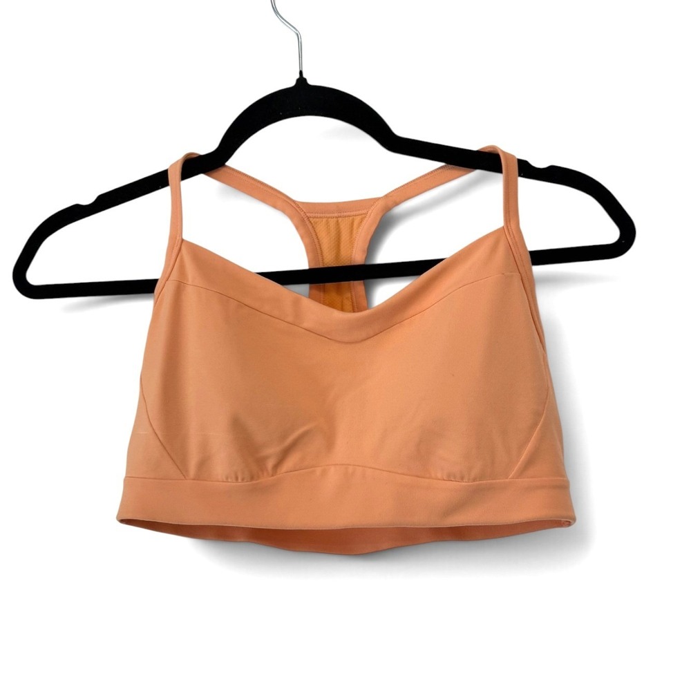 Athleta Womens Peach Orange Racerback Keyhole Sports Bra Size Small S